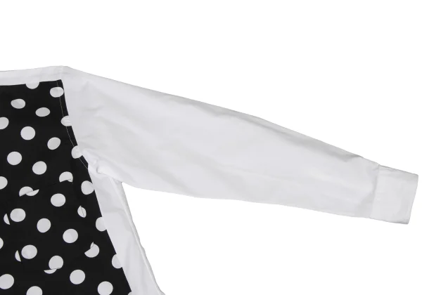 BLACK COMME des GARCONS Front Dot Print Switching Shirt K-174354_007