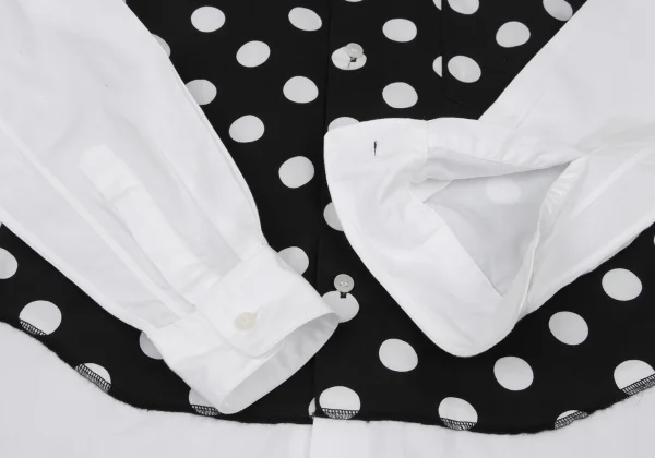 BLACK COMME des GARCONS Front Dot Print Switching Shirt K-174354_008