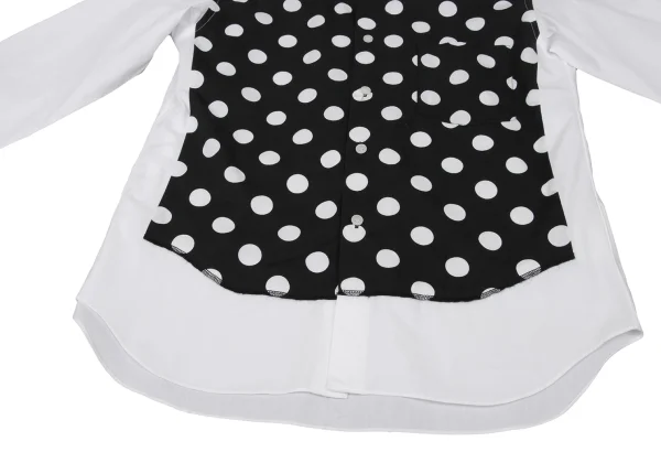 BLACK COMME des GARCONS Front Dot Print Switching Shirt K-174354_009