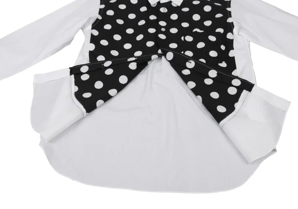 BLACK COMME des GARCONS Front Dot Print Switching Shirt K-174354_010