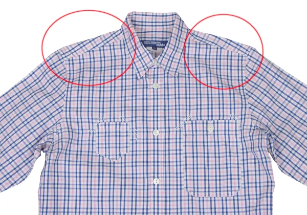 JUNYA WATANABE MAN COMME des GARCONS Pocket Detail Checkered Shirt  K-174355_002