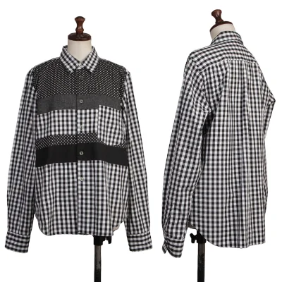 BLACK COMME des GARCONS Crazy Pattern Long Sleeve Shirt