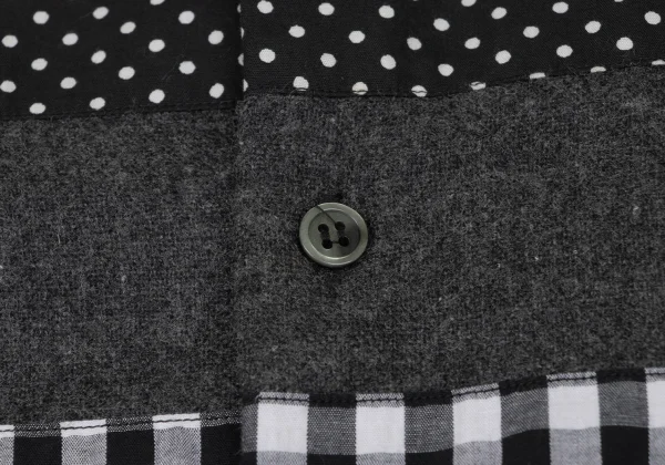 BLACK COMME des GARCONS Crazy Pattern Long Sleeve Shirt K-174356_006