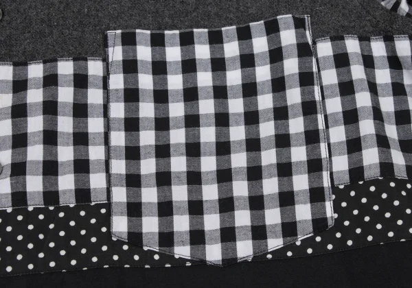 BLACK COMME des GARCONS Crazy Pattern Long Sleeve Shirt K-174356_007