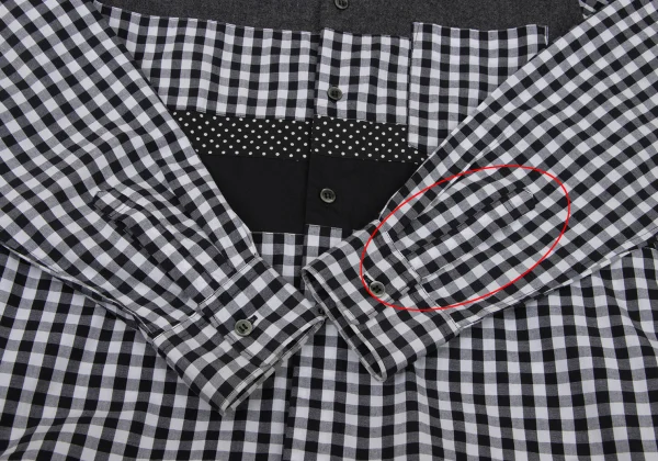 BLACK COMME des GARCONS Crazy Pattern Long Sleeve Shirt K-174356_009