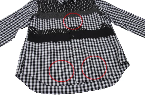 BLACK COMME des GARCONS Crazy Pattern Long Sleeve Shirt K-174356_012