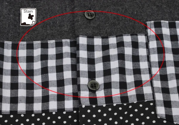 BLACK COMME des GARCONS Crazy Pattern Long Sleeve Shirt K-174356_013