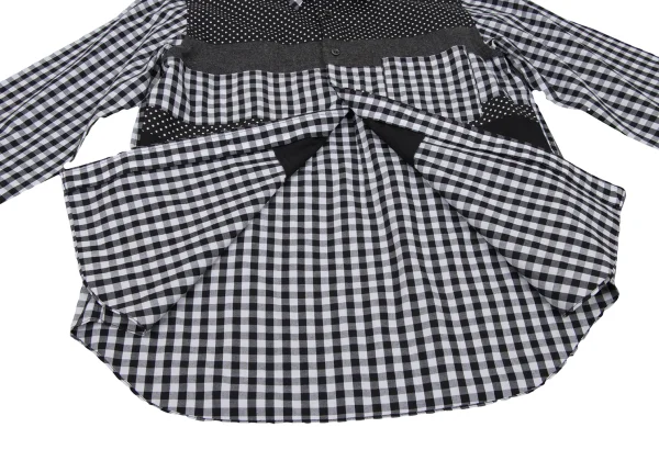 BLACK COMME des GARCONS Crazy Pattern Long Sleeve Shirt K-174356_016