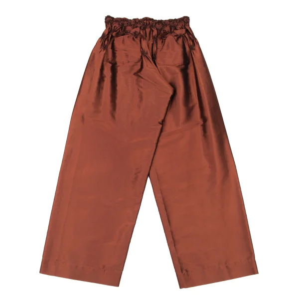 ISSEY MIYAKE Shiny Waist Gather Wide Pants K-174359_008