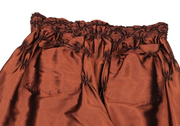 ISSEY MIYAKE Shiny Waist Gather Wide Pants K-174359_009