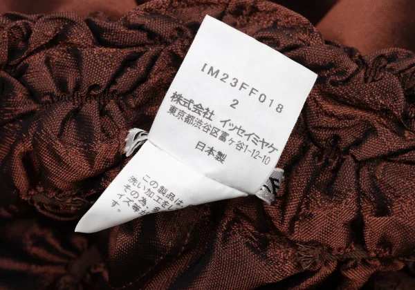 ISSEY MIYAKE Shiny Waist Gather Wide Pants K-174359_011