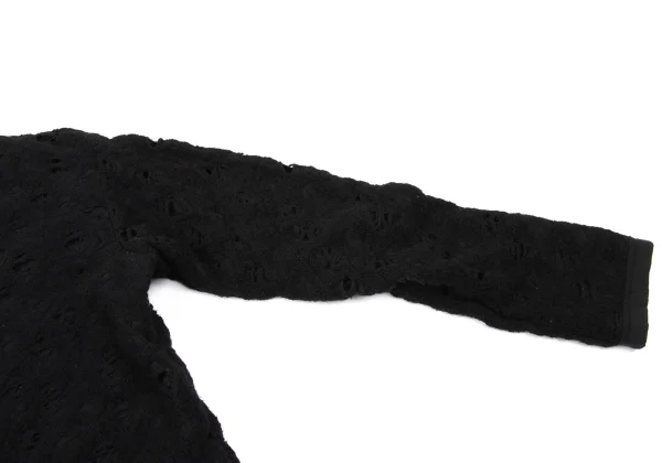 Yohji Yamamoto POUR HOMME Distressed Reversible Knit Cardigan K-174360_005