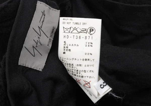 Yohji Yamamoto POUR HOMME Distressed Reversible Knit Cardigan K-174360_016