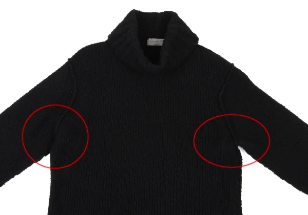 Yohji Yamamoto POUR HOMME Low Gauge Wool Turtleneck Knit Sweater K-174361_002