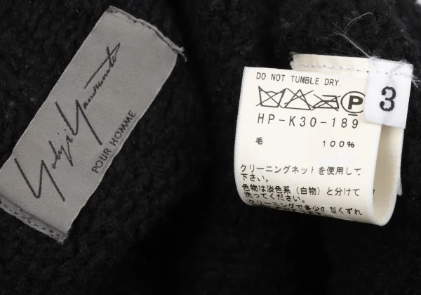 Yohji Yamamoto POUR HOMME Low Gauge Wool Turtleneck Knit Sweater K-174361_014