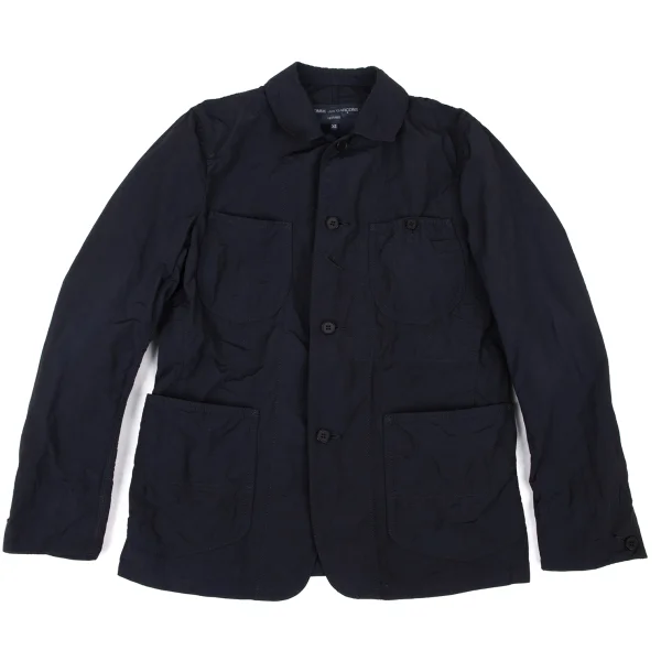 COMME des GARCONS HOMME Dyed Nylon Patch Pocket Design Jacket Navy XS K-174362_001
