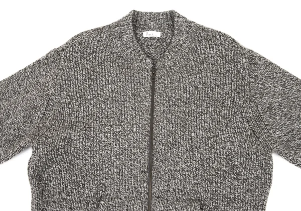Papas Wool Marble Zip-Up Knit Cardigan K-174364_002