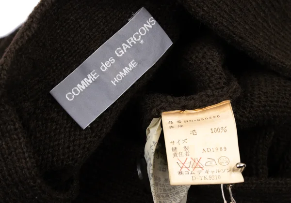 COMME des GARCONS HOMME Chunky Knit Wool Cardigan K-174365_012