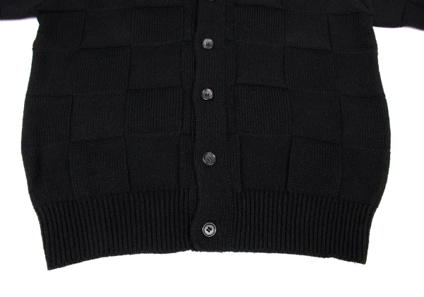 COMME des GARCONS HOMME Square Panel Detailing Wool Knit Cardigan K-174366_007