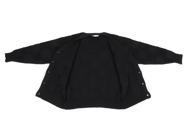 COMME des GARCONS HOMME Square Panel Detailing Wool Knit Cardigan K-174366_008