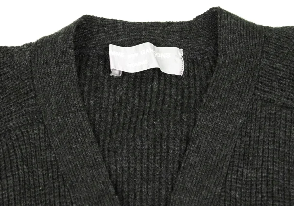 COMME des GARCONS HOMME Wool Blend Fabric Knit Cardigan K-174367_003