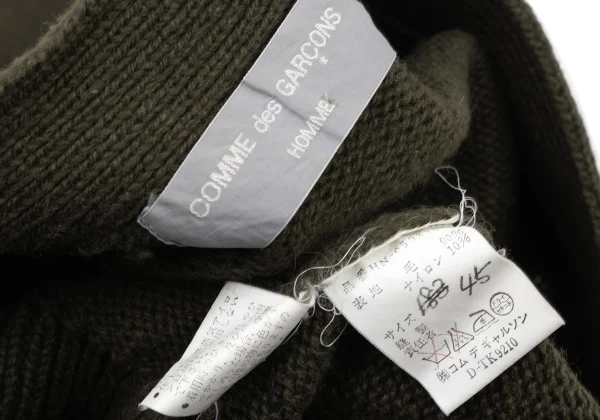 COMME des GARCONS HOMME Wool Blend Low-gauge Knit Cardigan K-174368_014