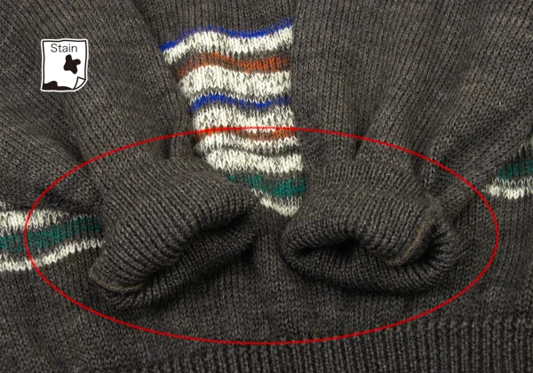COMME des GARCONS HOMME Wool Colorful Striped Switching Knit Sweater K-174370_006