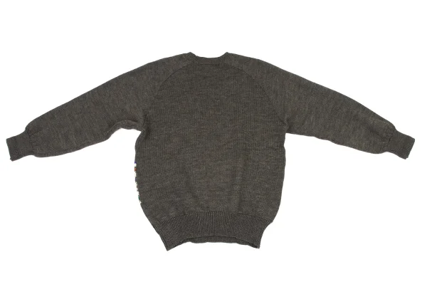 COMME des GARCONS HOMME Wool Colorful Striped Switching Knit Sweater K-174370_010