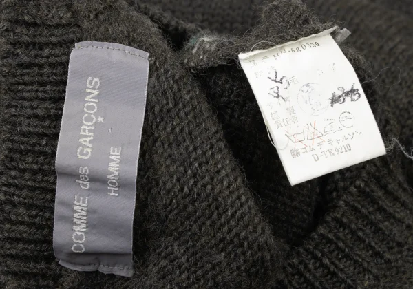 COMME des GARCONS HOMME Wool Colorful Striped Switching Knit Sweater K-174370_013