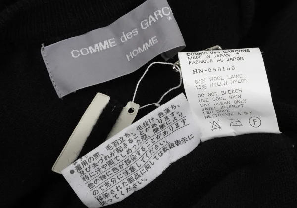 COMME des GARCONS HOMME Wool Blend V-neck Knit Sweater K-174371_010