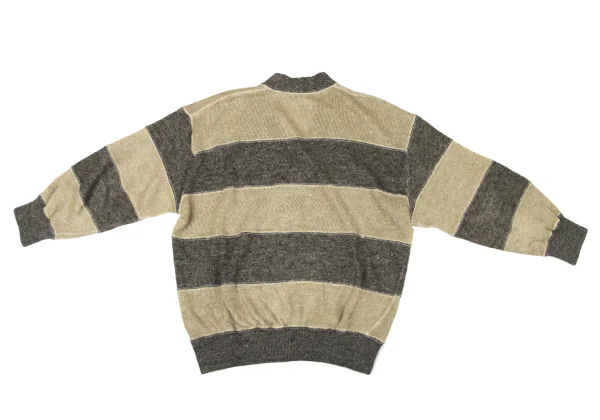 COMME des GARCONS HOMME Linen Striped Bicolor Knit Cardigan K-174374_011