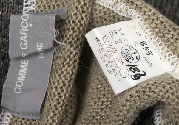 COMME des GARCONS HOMME Linen Striped Bicolor Knit Cardigan K-174374_015