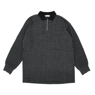 COMME des GARCONS HOMME Cotton Poly Half Zip Knit Sweater