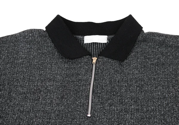 COMME des GARCONS HOMME Cotton Poly Half Zip Knit Sweater K-174376_004