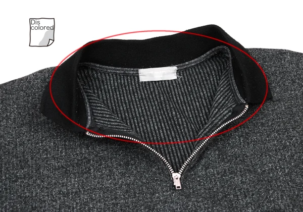 COMME des GARCONS HOMME Cotton Poly Half Zip Knit Sweater K-174376_005