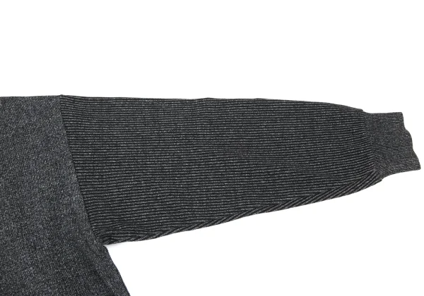 COMME des GARCONS HOMME Cotton Poly Half Zip Knit Sweater K-174376_006