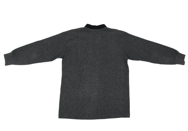 COMME des GARCONS HOMME Cotton Poly Half Zip Knit Sweater K-174376_010