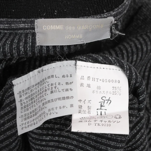 COMME des GARCONS HOMME Cotton Poly Half Zip Knit Sweater K-174376_013