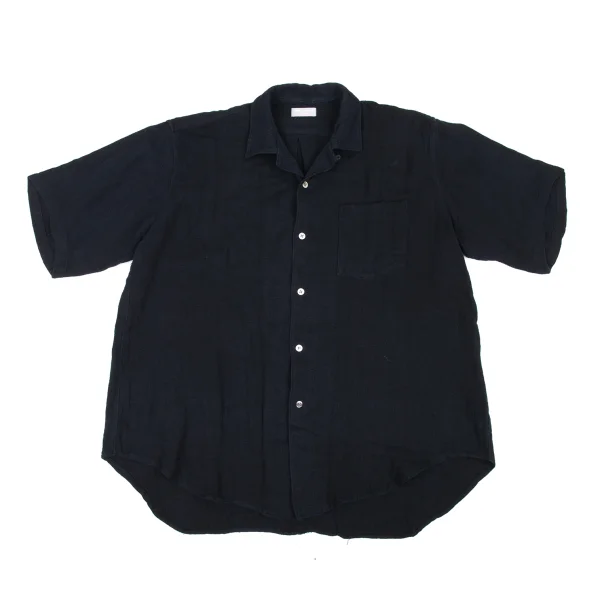 COMME des GARCONS HOMME Cotton Open-collar Shirt Navy L-M K-174377_001