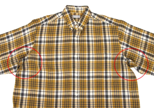 COMME des GARCONS HOMME Wool Check Button-Down Shirt K-174381_002