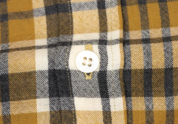 COMME des GARCONS HOMME Wool Check Button-Down Shirt K-174381_007
