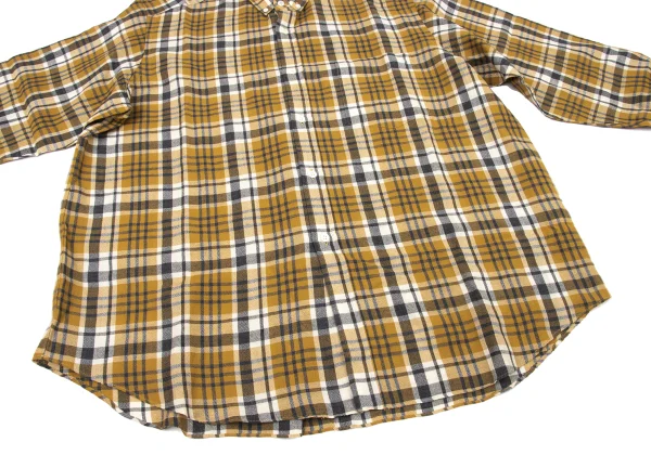 COMME des GARCONS HOMME Wool Check Button-Down Shirt K-174381_010