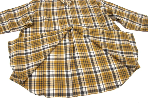 COMME des GARCONS HOMME Wool Check Button-Down Shirt K-174381_011
