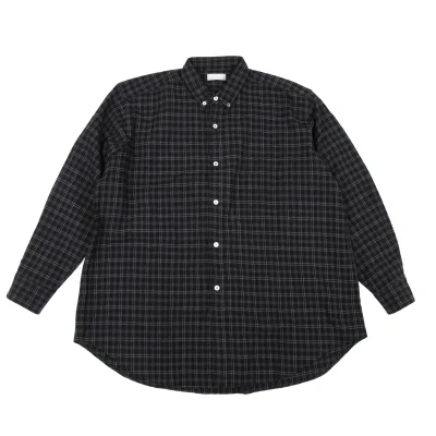 COMME des GARCONS HOMME Wool Blend Check Button-Down Shirt