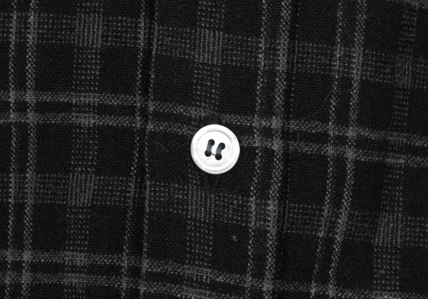 COMME des GARCONS HOMME Wool Blend Check Button-Down Shirt K-174383_005
