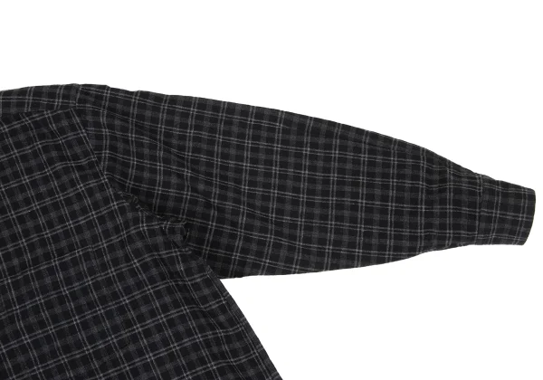 COMME des GARCONS HOMME Wool Blend Check Button-Down Shirt K-174383_006