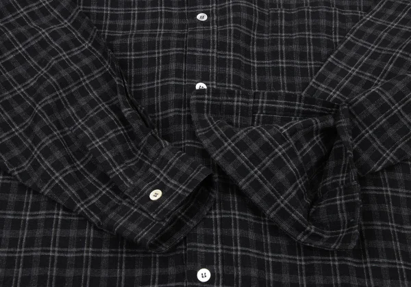 COMME des GARCONS HOMME Wool Blend Check Button-Down Shirt K-174383_007