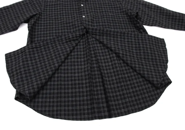 COMME des GARCONS HOMME Wool Blend Check Button-Down Shirt K-174383_009