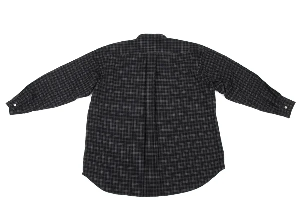 COMME des GARCONS HOMME Wool Blend Check Button-Down Shirt K-174383_010