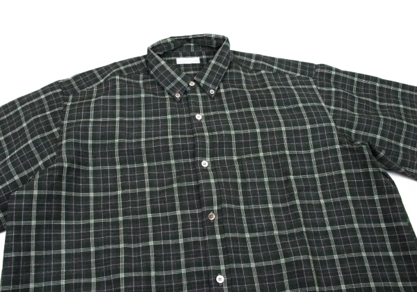 COMME des GARCONS HOMME Wool Check Button-Down Shirt K-174384_002